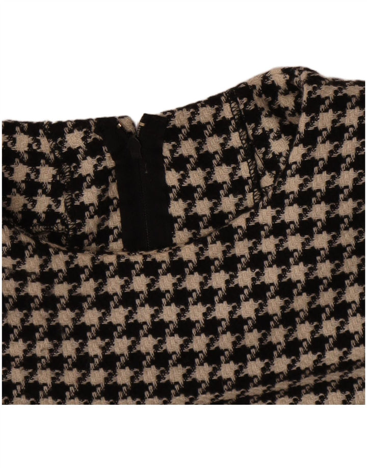 Rochie vintage pentru femei UK 12 Medium Black Houndstooth