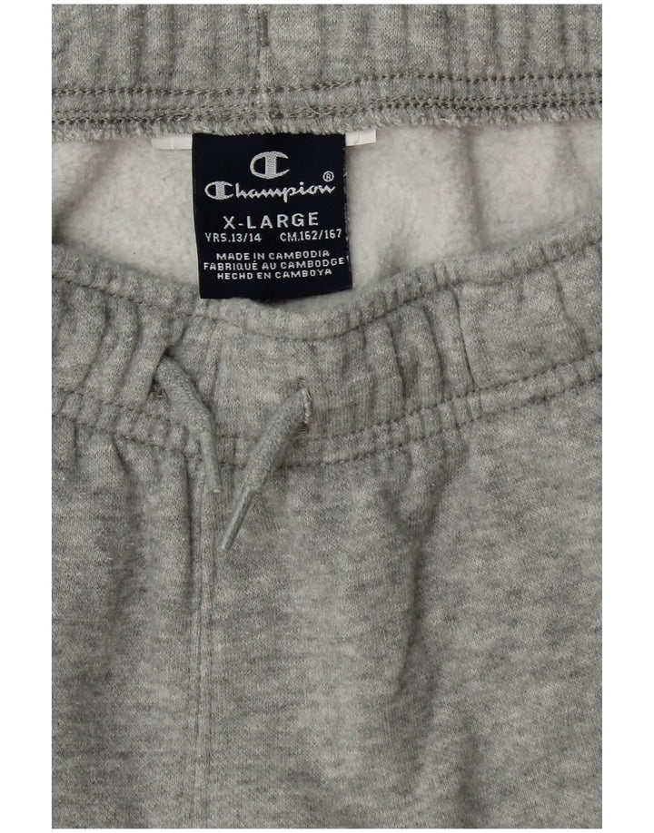 CHAMPION Băieți Grafic Pantaloni Trening Pantaloni Joggeri 13-14 Ani XL Gri