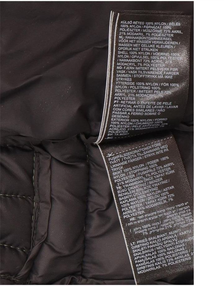 Jachetă căptușită cu glugă Superdry pentru femei UK 8 Small Green Nylon