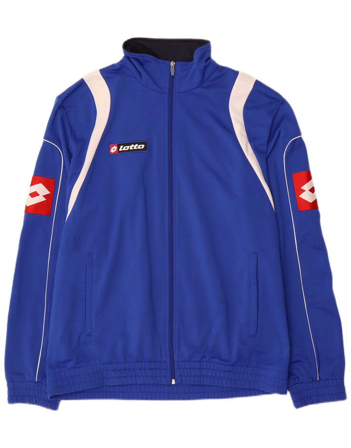 Tricou de trening pentru bărbați Lotto, cu imprimeu grafic, mărimea XL, culoare albastru, cu blocuri de culoare, din poliester