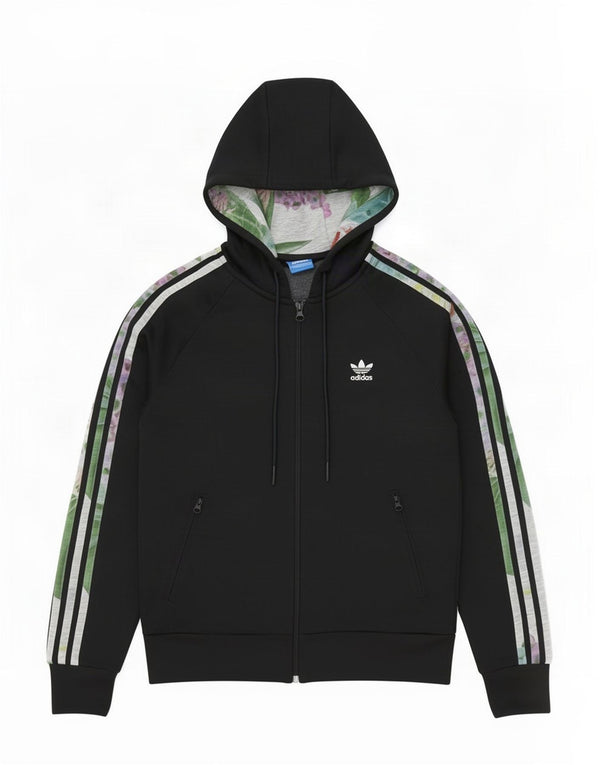 Pulover Adidas Graphic Zip pentru femei UK 10 Poliester negru mic