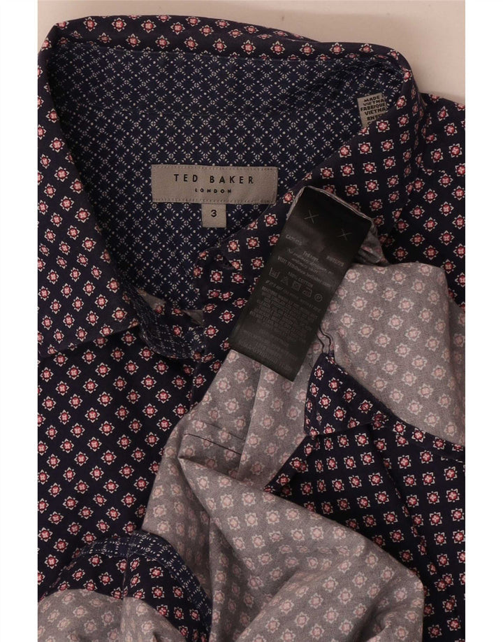 Cămașă Bărbați Ted Baker Mărimea 3 Medium Bleumarin Bumbac Floral