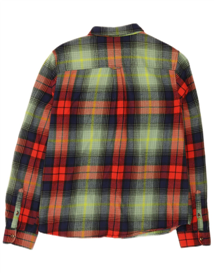 Cămașă de flanel pentru femei Superdry UK 12, bumbac în carouri, multicoloră, medie