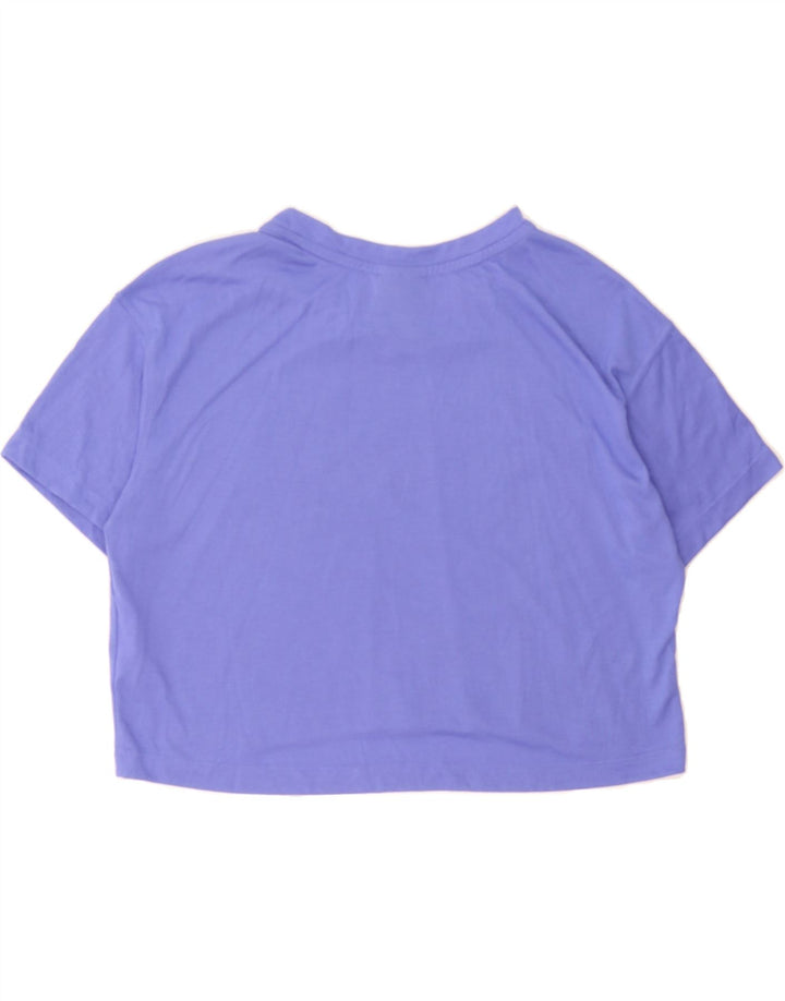 NIKE Womens Crop Graphic T-Shirt Top UK 14 Medium Purple Polyester Vintage Nike and Second-Hand Nike from Messina Hembry 