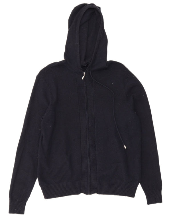 Pulover pentru femei Marks & Spencer Knit Zip Hoodie UK 12 Medium Bleumarin