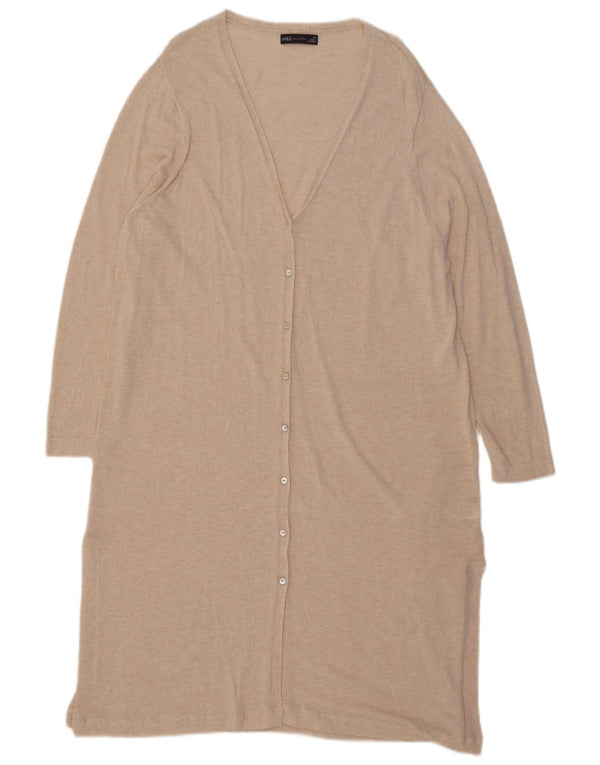 Pulover cardigan cu paragate pentru femei Marks & Spencer UK 20 2XL Bej cu pete