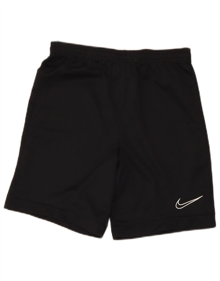 Pantaloni scurți sport NIKE Dri Fit pentru băieți 12-13 ani, mari, negru, poliester
