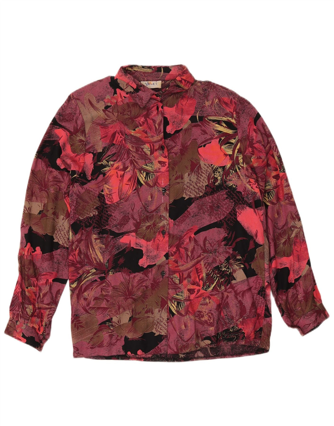 Set fuste vintage pentru femei 2 piese UK 12 Medium W27 Burgundy Floral Retro