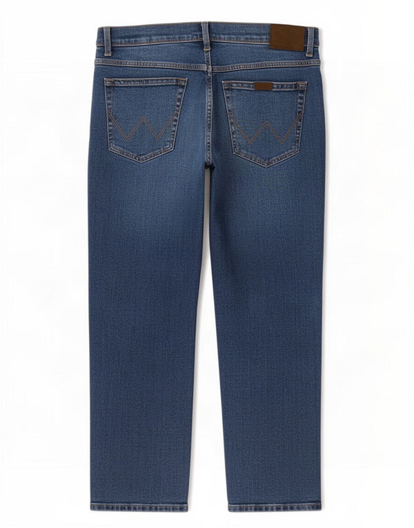 Blugi drepti obișnuiți Wrangler pentru bărbați W42 L27 Bumbac albastru