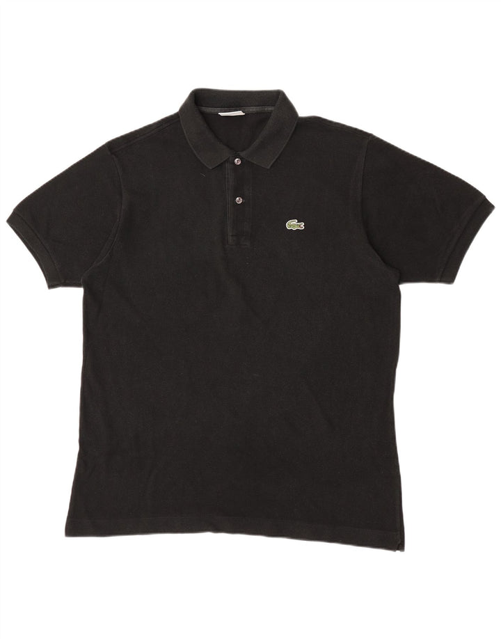 Tricou polo Lacoste pentru bărbați, mărimea 5, mare, negru, bumbac