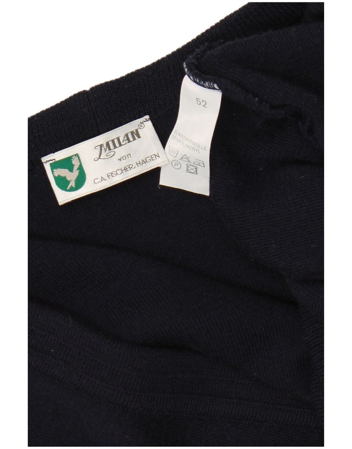 Pulover cardigan pentru bărbați Milan EU 52 Lână virgină mare albastru bleumarin