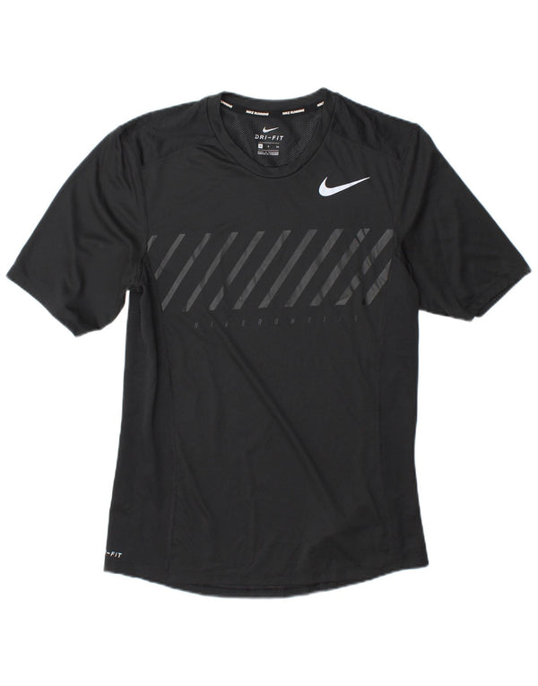 Tricou pentru alergare Nike Dri Fit pentru bărbați Top mic poliester cu dungi negre