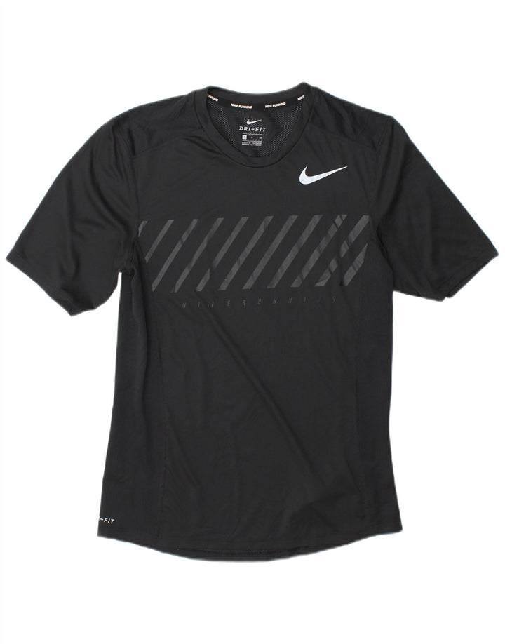 Tricou pentru alergare Nike Dri Fit pentru bărbați Top mic poliester cu dungi negre