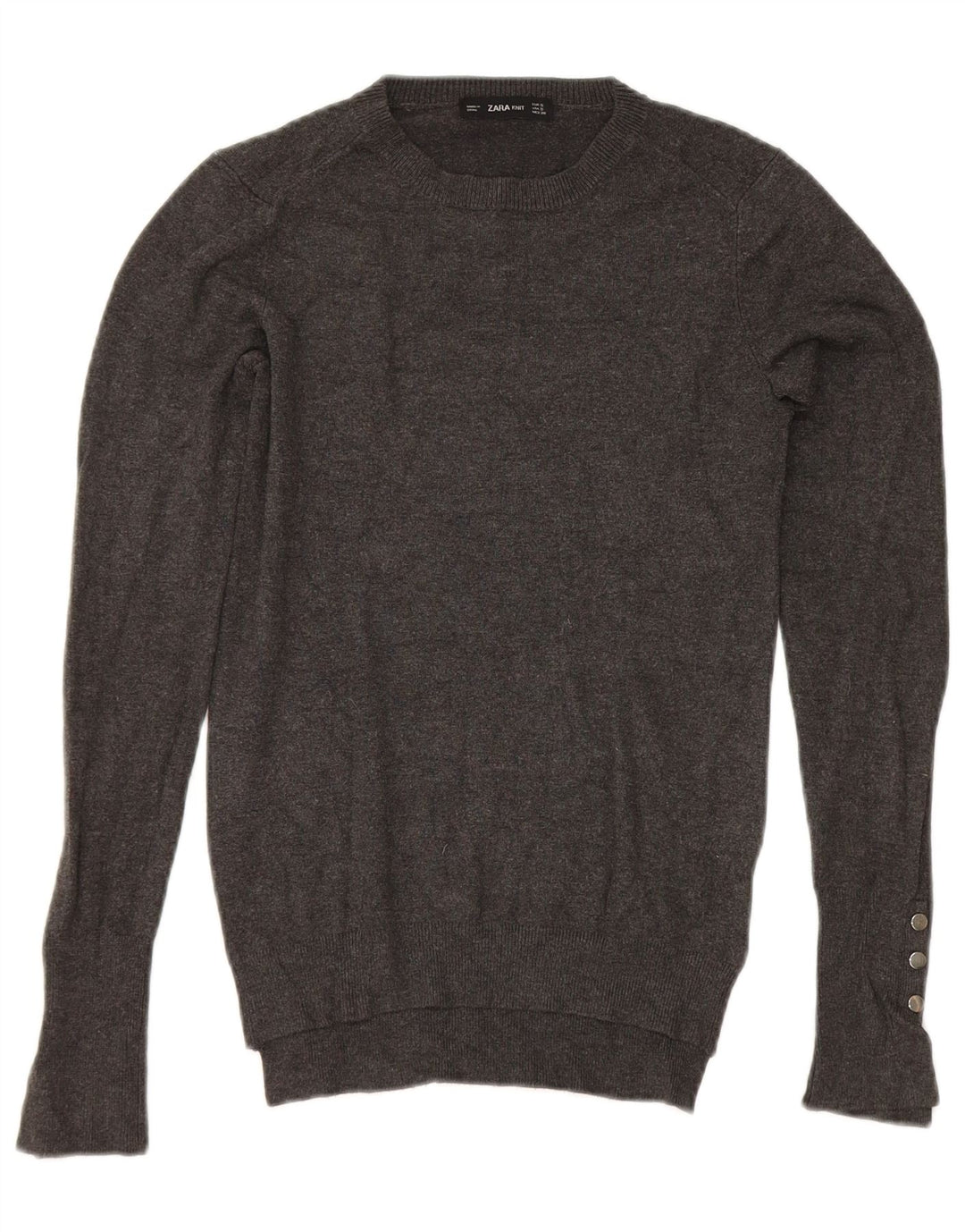 Pulover pentru damă Zara, cu gât turnut, UK 8, Gri mic