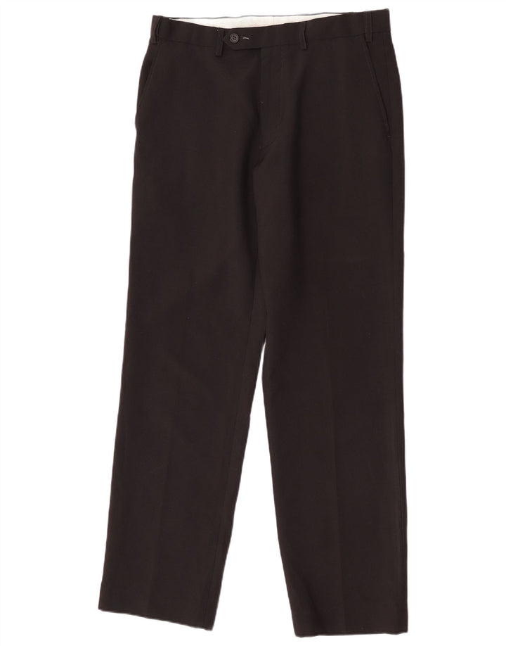Marks & Spencer Pantaloni drepți pentru bărbați L32 L31 Poliester negru