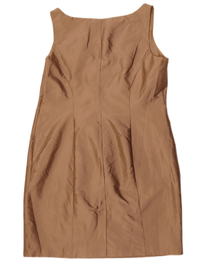 Rochie de damă Debut fără mâneci cu volane în față, UK 18 XL, poliester maro