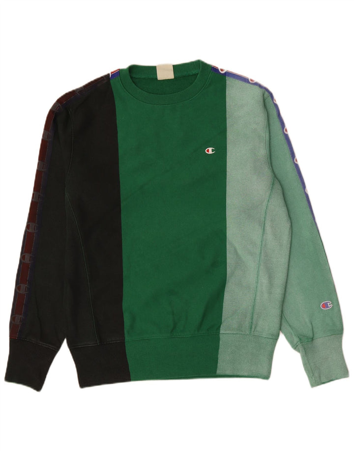 Pulover pentru bărbați Champion, cu țesătură inversă, color verde mic