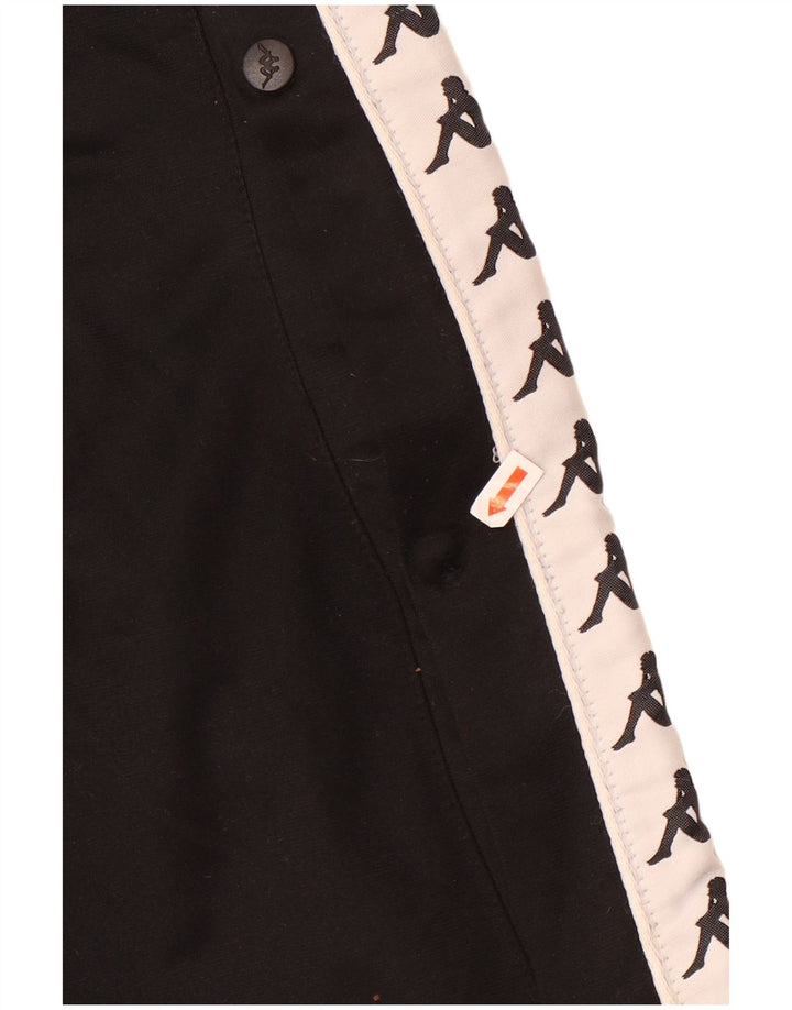 Pantaloni de trening cu grafică pentru bărbați Kappa, negru mediu, color block