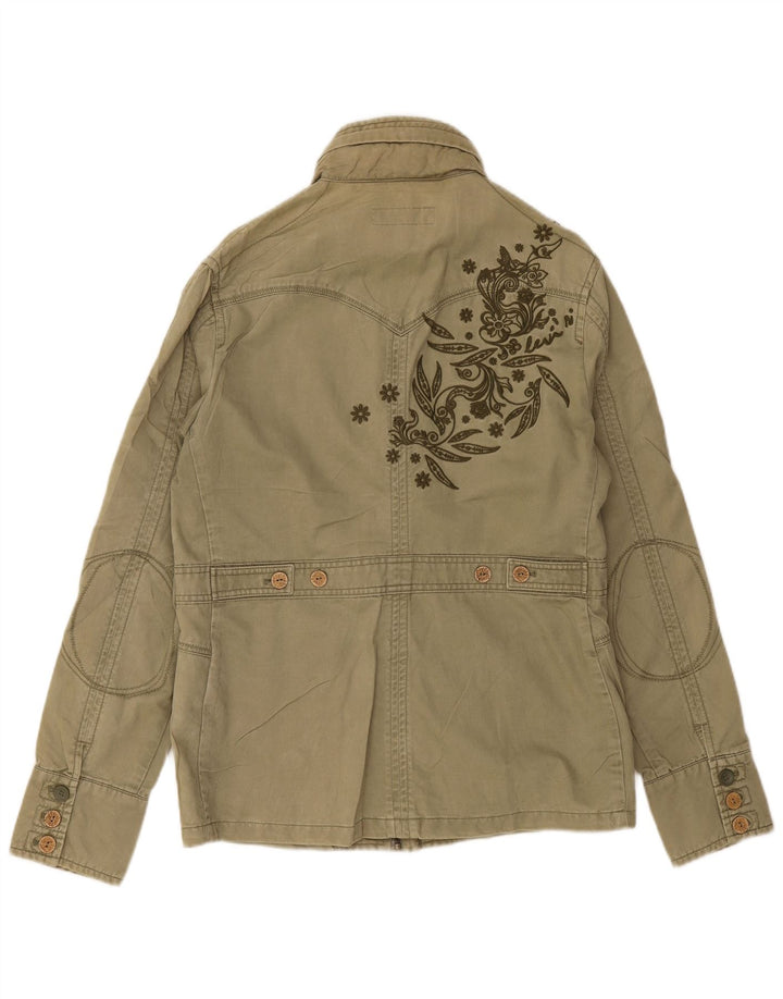 Jachetă cu glugă cu glugă Levi's pentru femei UK 16, bumbac mare kaki