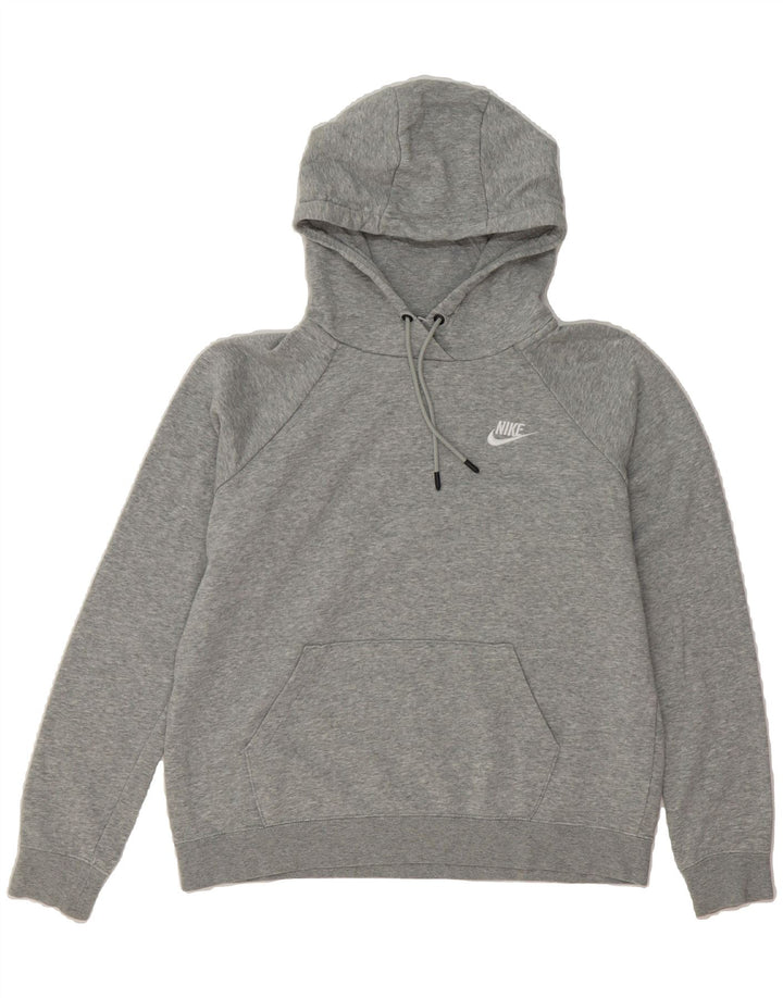 NIKE Womens Hoodie Jumper UK 14 Medium Grey Cotton Vintage Nike and Second-Hand Nike from Messina Hembry 