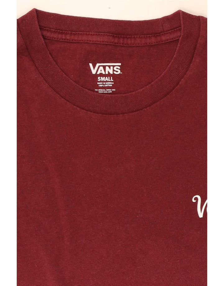Tricou pentru bărbați Vans Top mic din bumbac Burgundy