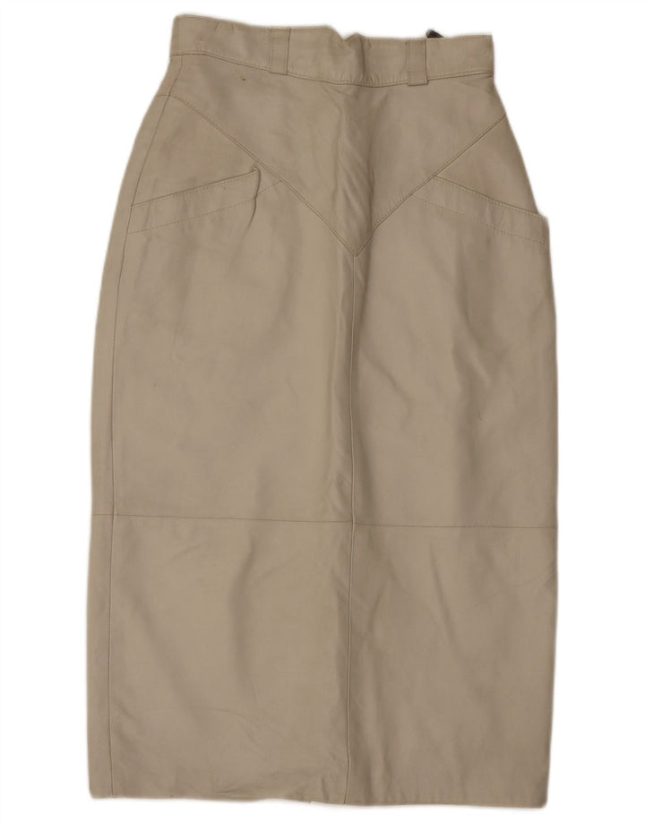 Fusta Midi din piele pentru femei C&A EU 40 Medium W28 Piele bej
