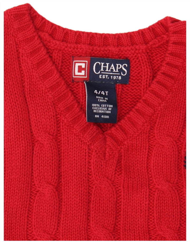 Chaps Boys Vest Tank Top 3-4 Ani Bumbac Roșu