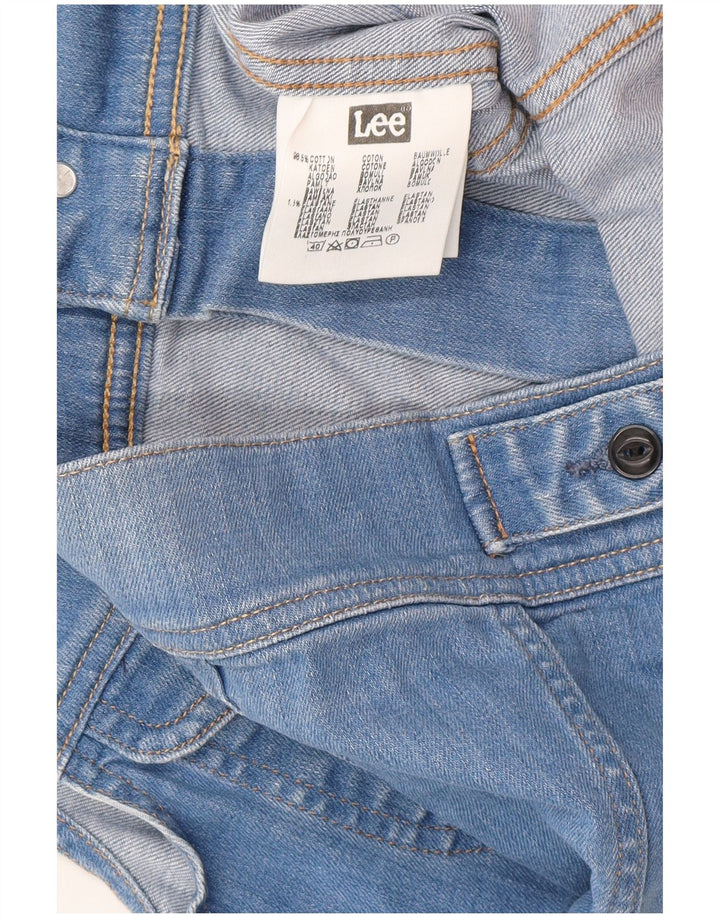 Gilet de denim pentru femei Lee UK 12, bumbac albastru mediu
