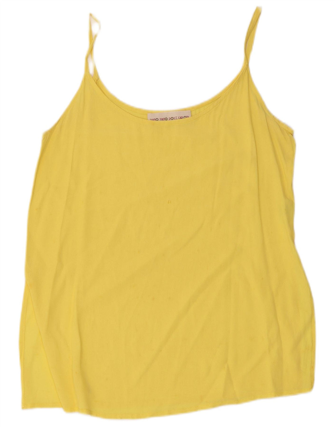 Cami Top pentru femei Vintage IT 44 Acetat galben mediu