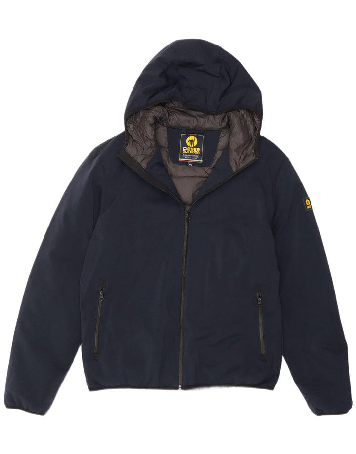 Jachetă căptușită cu glugă pentru bărbați Ciesse Piumini UK 44 2XL Bleumarin Poliester