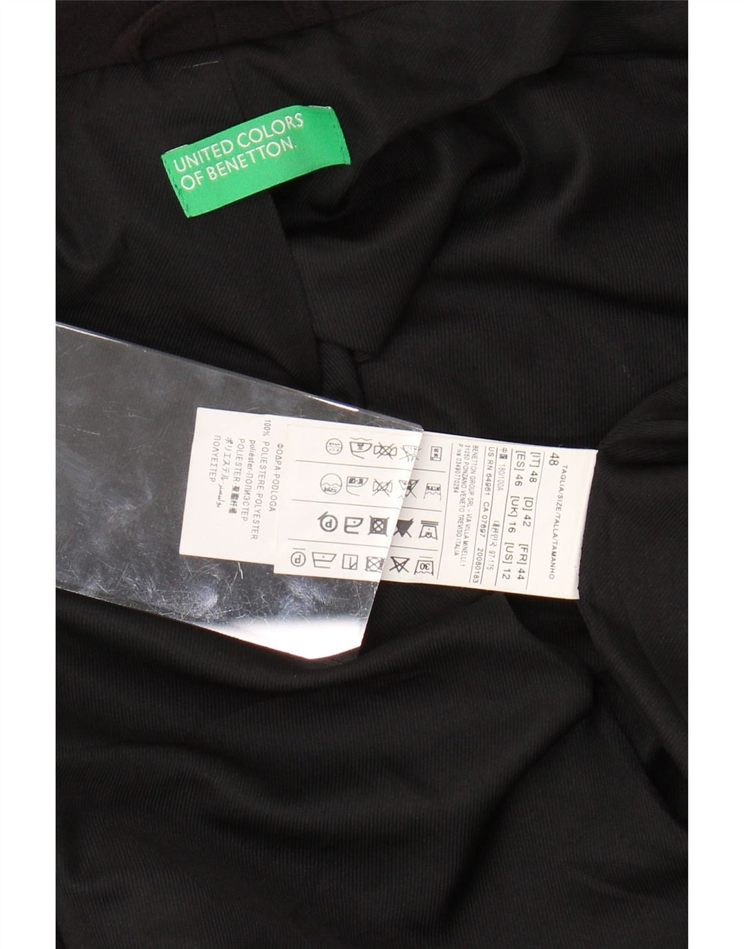 Jachetă Bolero pentru femei BENETTON UK 16, mare, negru, poliester
