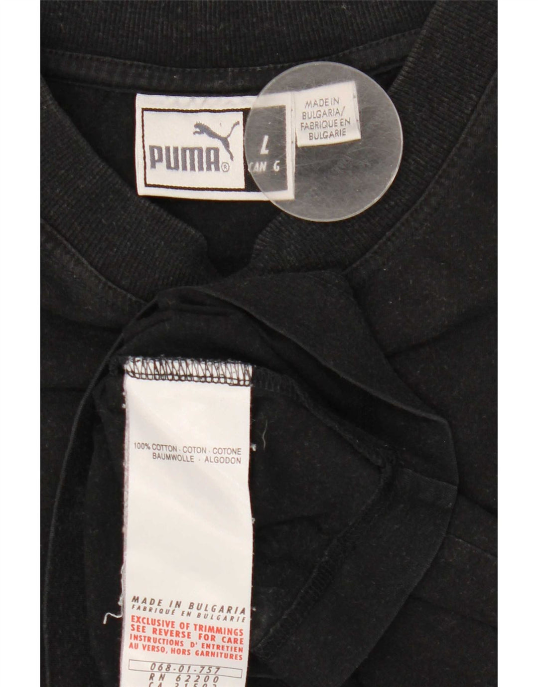 Tricou grafic Puma pentru bărbați Top mare din bumbac negru