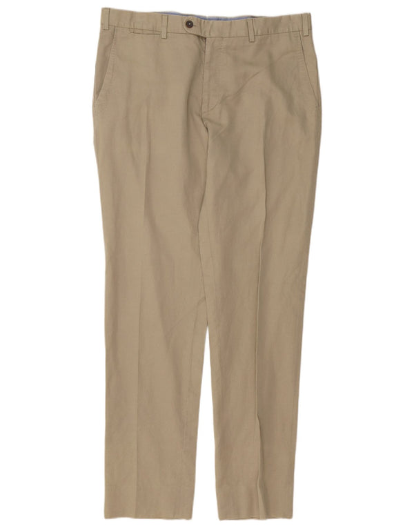 Massimo Dutti Pantaloni chino subțiri pentru bărbați EU 42 Mari L34 L34 Bej Bumbac