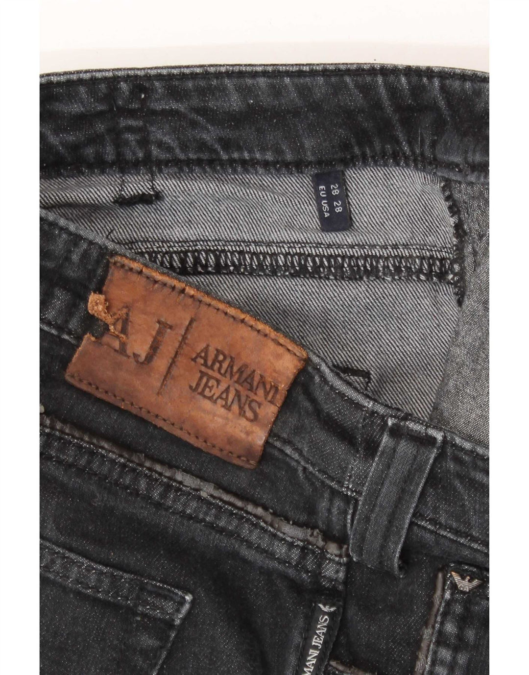 Blugi drepti pentru femei Armani W28 L28 gri