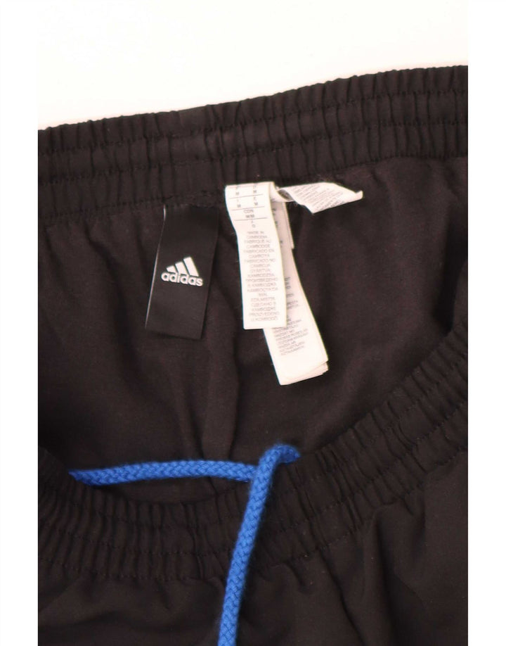 Pantaloni de trening Adidas pentru bărbați Joggeri poliester mediu negru