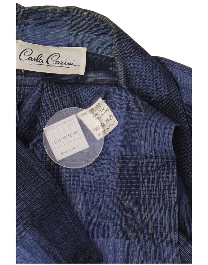 Jachetă pentru femei Carla Carini cu paragate UK 14 Medium Bleumarin Check