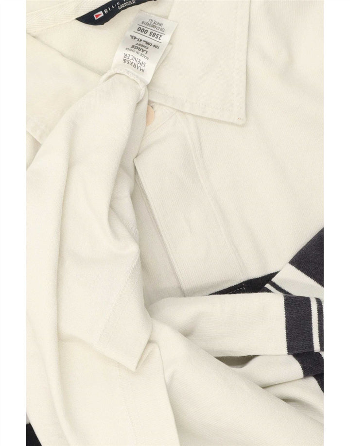 Cămașă polo Marks & Spencer pentru bărbați, alb, mare