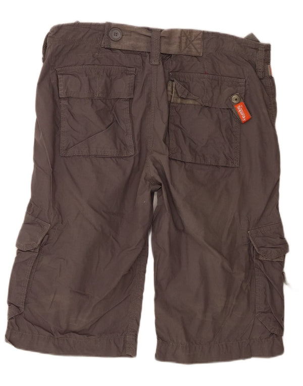 Superdry Mens Cargo Shorts Large W36 Grey Bumbac