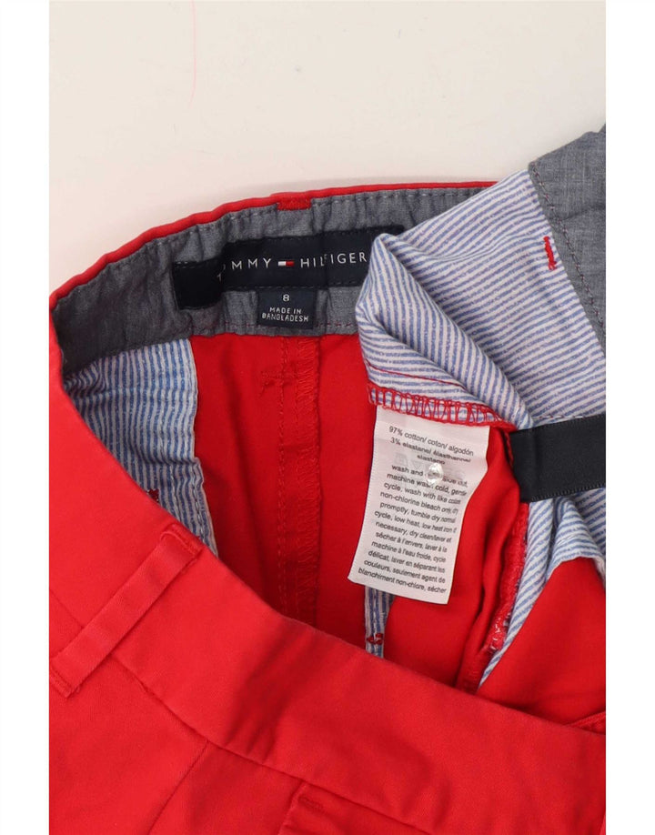 Pantaloni scurți chino Tommy Hilfiger pentru femei US 8 Medium W30 Bumbac roșu