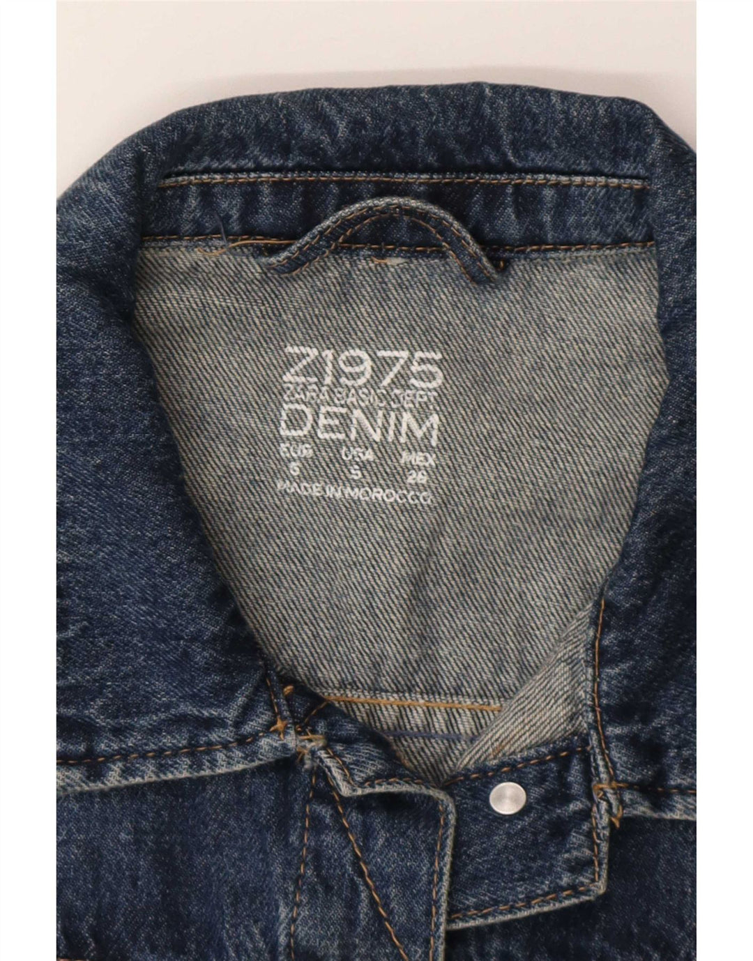 Jachetă de blugi pentru femei Zara UK 10 Small Blue Bumbac