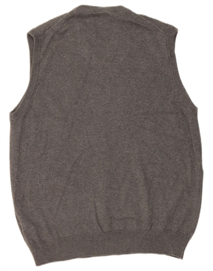 Marks & Spencer Mens Regular Fit Vest Tank Top Bumbac Gri mediu