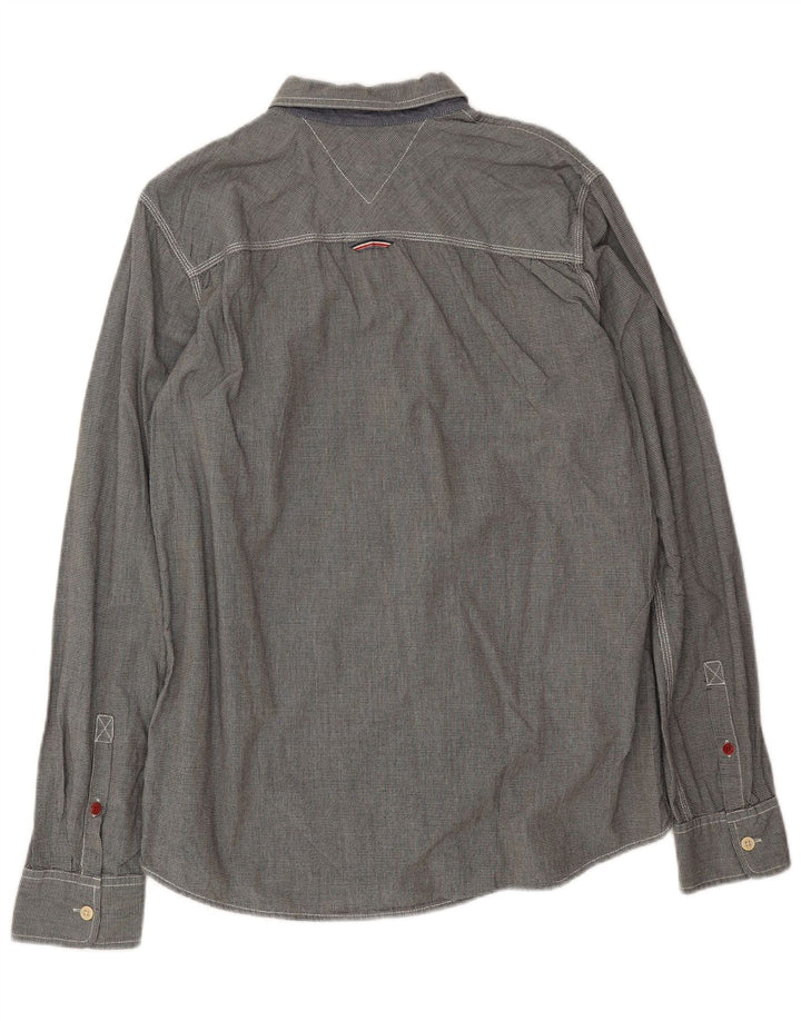 Cămașă pentru bărbați Tommy Hilfiger XL, bumbac gri Houndstooth