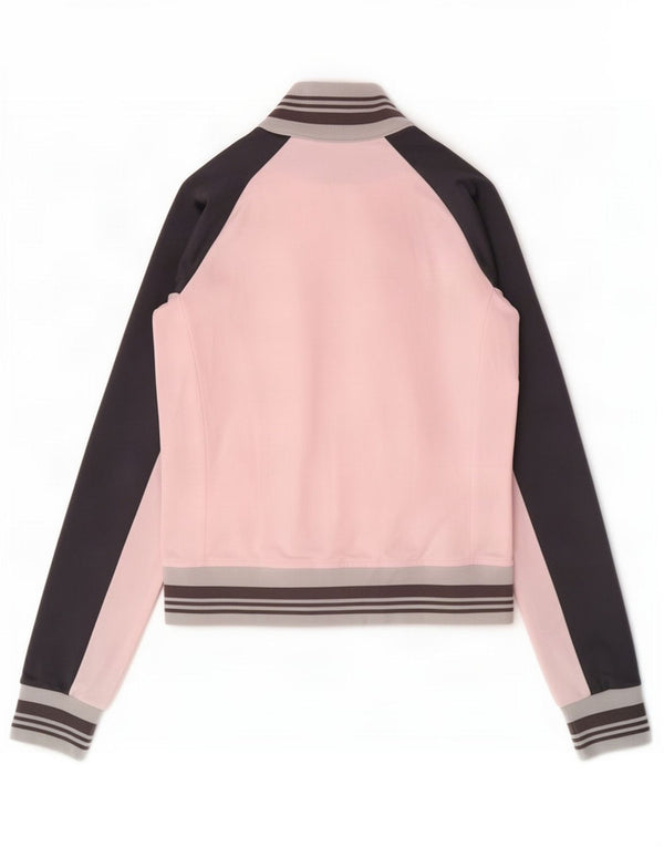 Jachetă de top pentru trening cu grafic pentru femei Champion UK 12 Medium Pink Colorblock