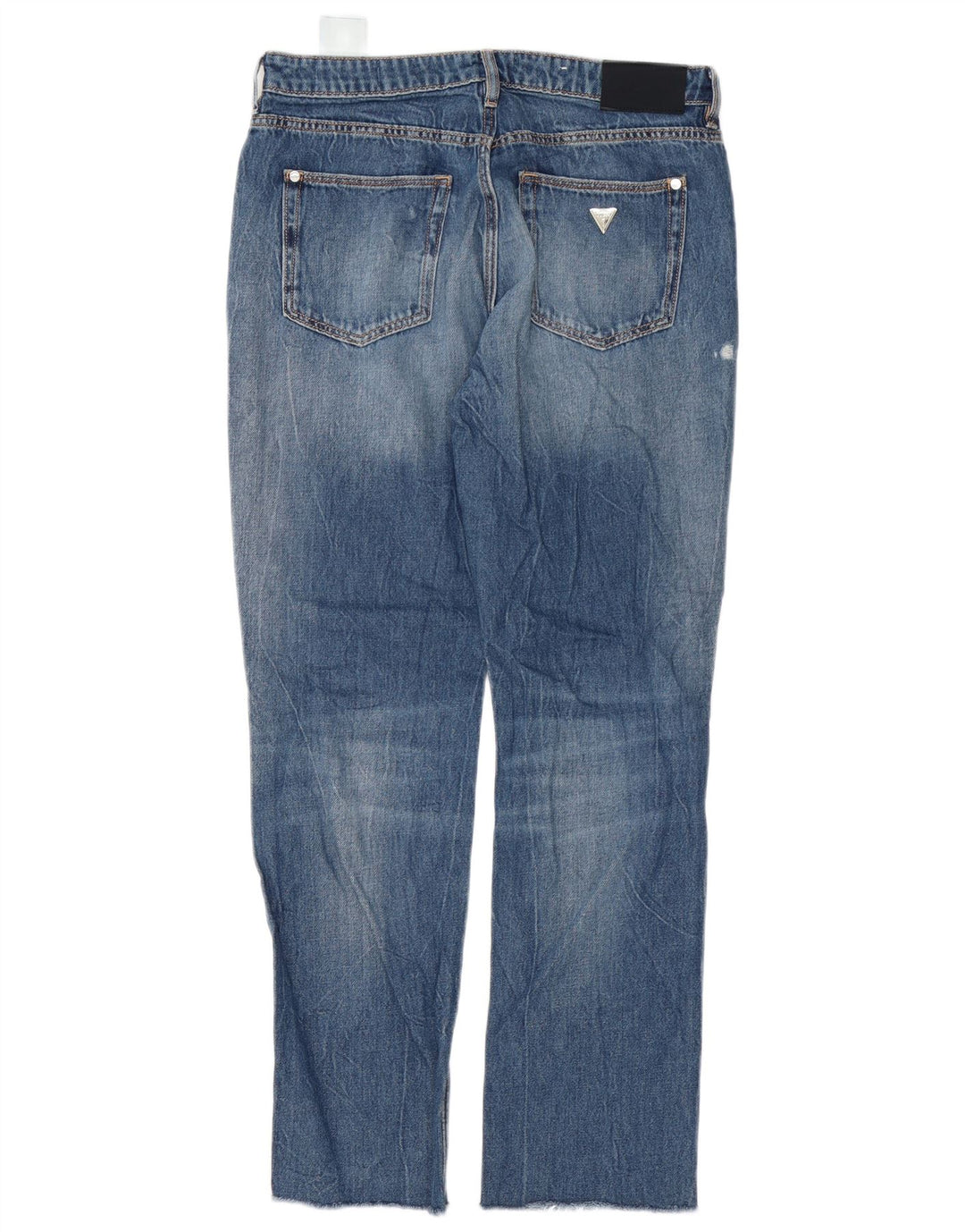 Guess Blugi Distressed drepte pentru femei 29 L30 Bumbac albastru