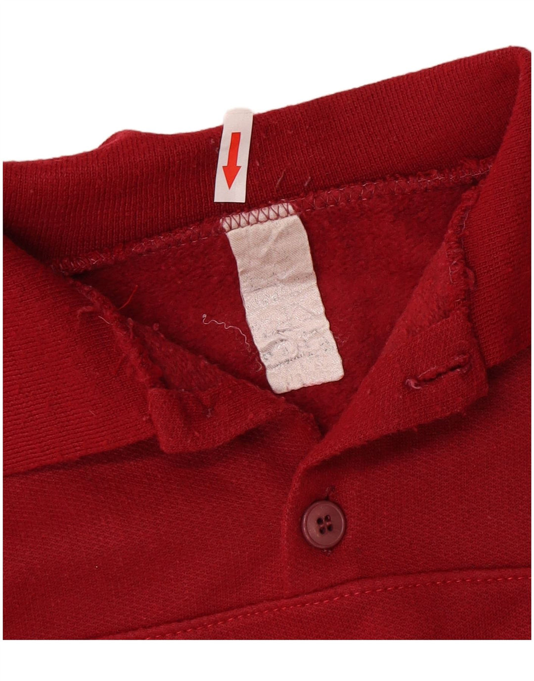 Hanorac vintage pentru bărbați cu gât polo Jumper mare roșu