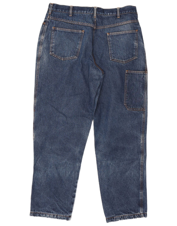 Blugi conici cargo vintage pentru bărbați W36 L31 bumbac albastru