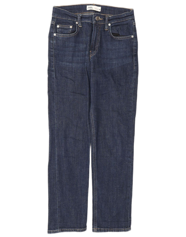 Blugi Drepți Femei Zara EU 36 XS W26 L28 Albastru Bumbac