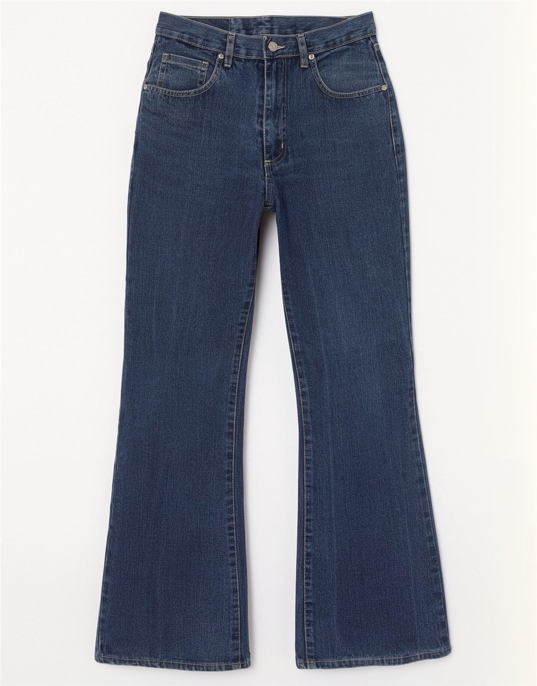 Wild Jeans pentru femei cu talie mare evazată IT 42 Medium L26 L30 Bumbac albastru