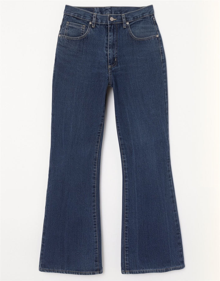 Wild Jeans pentru femei cu talie mare evazată IT 42 Medium L26 L30 Bumbac albastru