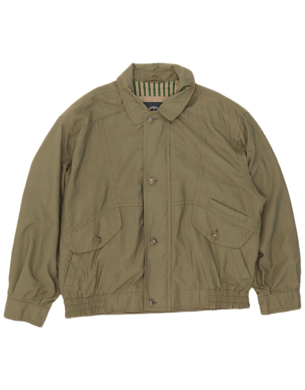 Bomber vintage pentru bărbați UK 42 XL verde microfibre
